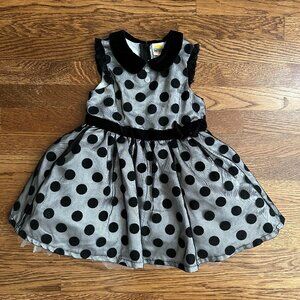 Size 5T Harajuku Mini Polka dot Party Dress Black